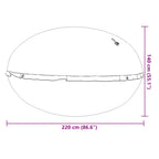 Cuscino invernale per piscina Blu Ø 220 x 140 cm PVC