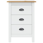 Armadio da Notte HILL Bianco e marrone miele 46 x 35 x 65 cm
