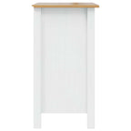 Armadio da Notte HILL Bianco e marrone miele 46 x 35 x 65 cm