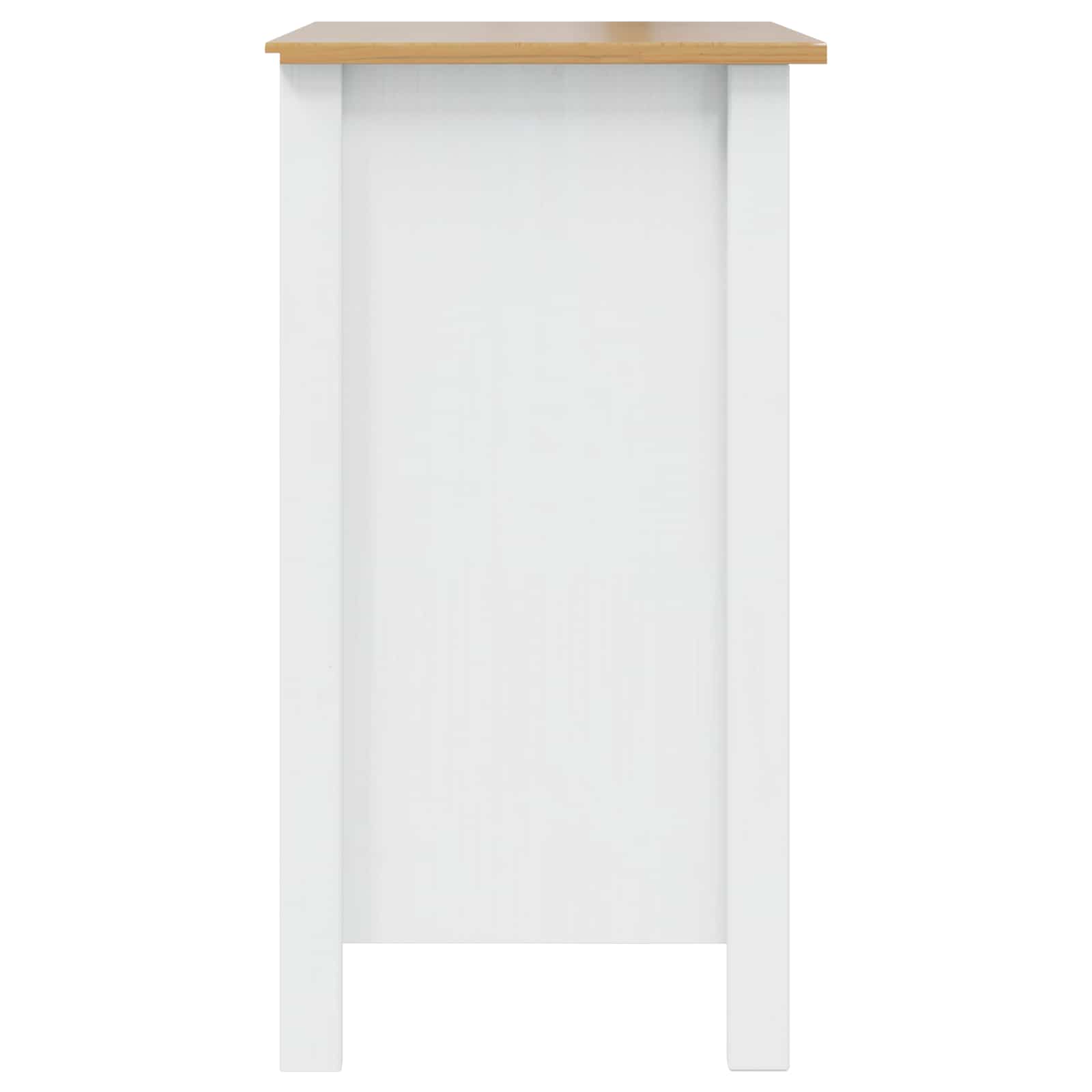 Armadio da Notte HILL Bianco e marrone miele 46 x 35 x 65 cm