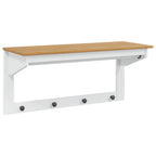 Appendiabiti HILL Bianco e marrone miele 90 x 35 x 41,5 cm