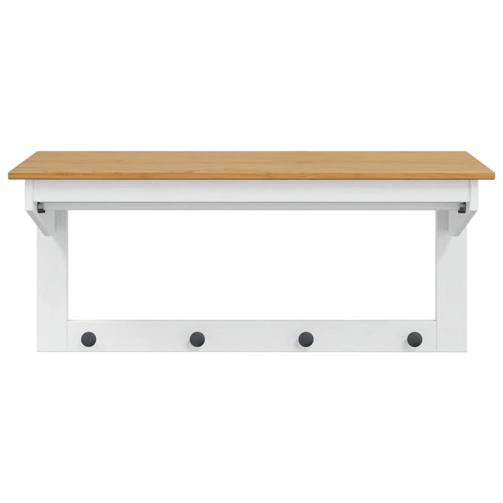 Appendiabiti HILL Bianco e marrone miele 90 x 35 x 41,5 cm