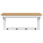 Appendiabiti HILL Bianco e marrone miele 90 x 35 x 41,5 cm