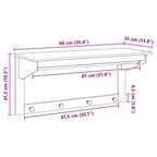Appendiabiti HILL Bianco e marrone miele 90 x 35 x 41,5 cm