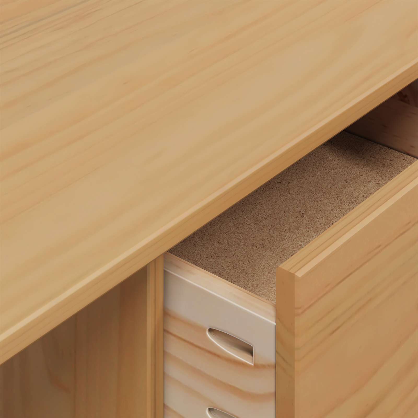 Scrivania con Cassetti HILL Marrone miele 100 x 45 x 74 cm