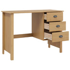 Scrivania con Cassetti HILL Marrone miele 100 x 45 x 74 cm