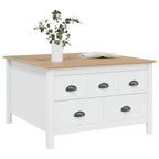 Tavolino da salotto con cassetto HILL Bianco e marrone miele