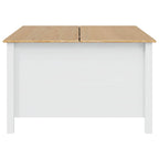 Tavolino da salotto con cassetto HILL Bianco e marrone miele