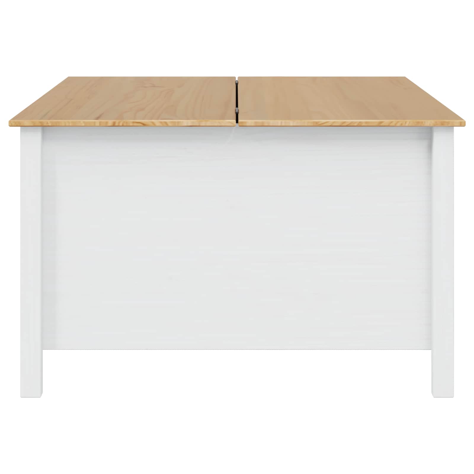 Tavolino da salotto con cassetto HILL Bianco e marrone miele