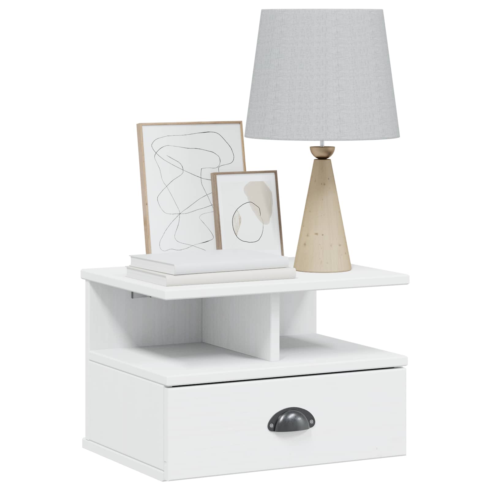 Armadio da Notte con cassetto HILL Bianco 40 x 31 x 27 cm