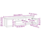 Supporto per TV HILL Marrone miele 158 x 40 x 39,5 cm