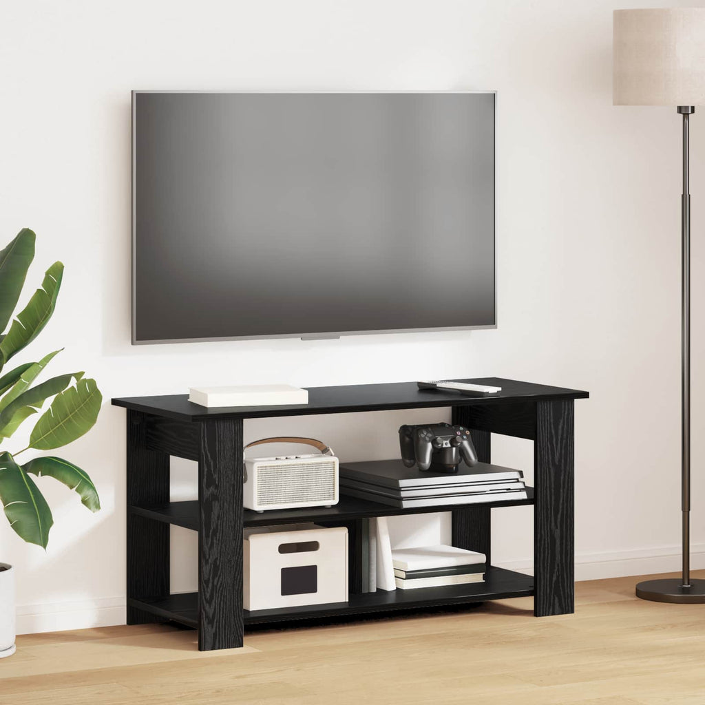 Supporto TV Rovere Nero 100 x 40 x 50 cm