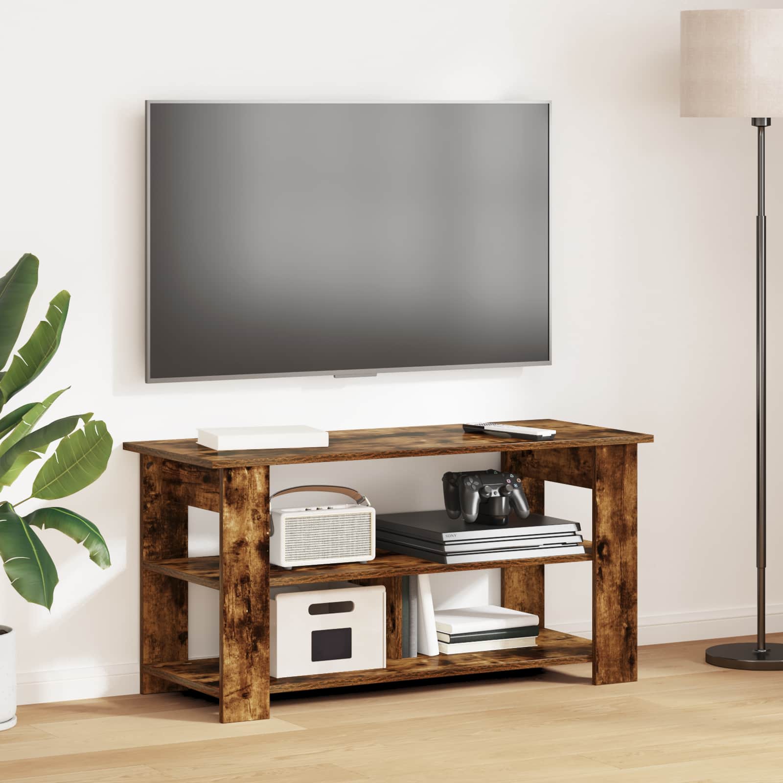 Supporto TV Rovere fumé 100 x 40 x 50 cm