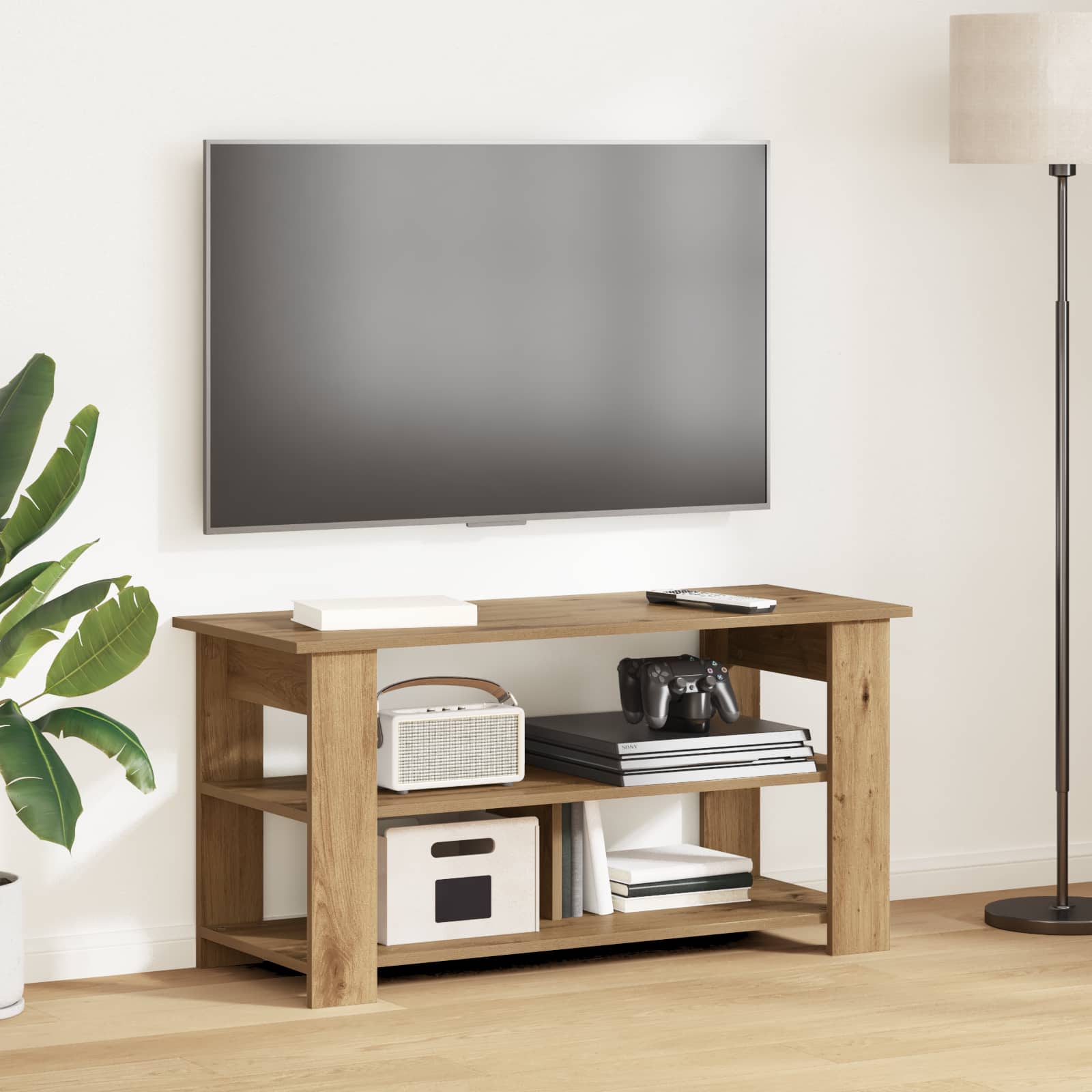 Supporto TV Rovere artigianale 100 x 40 x 50 cm
