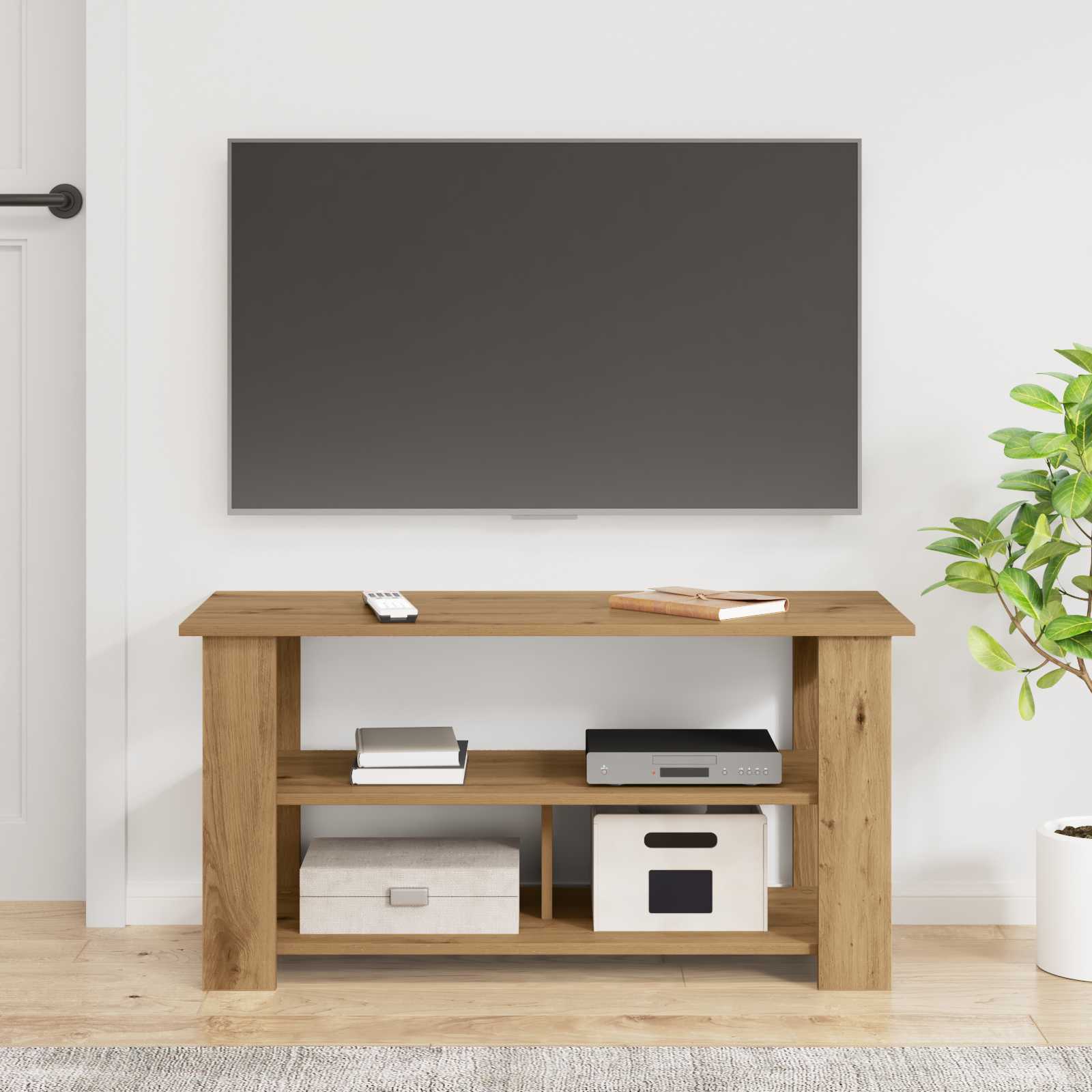 Supporto TV Rovere artigianale 100 x 40 x 50 cm