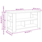 Supporto TV Rovere artigianale 100 x 40 x 50 cm