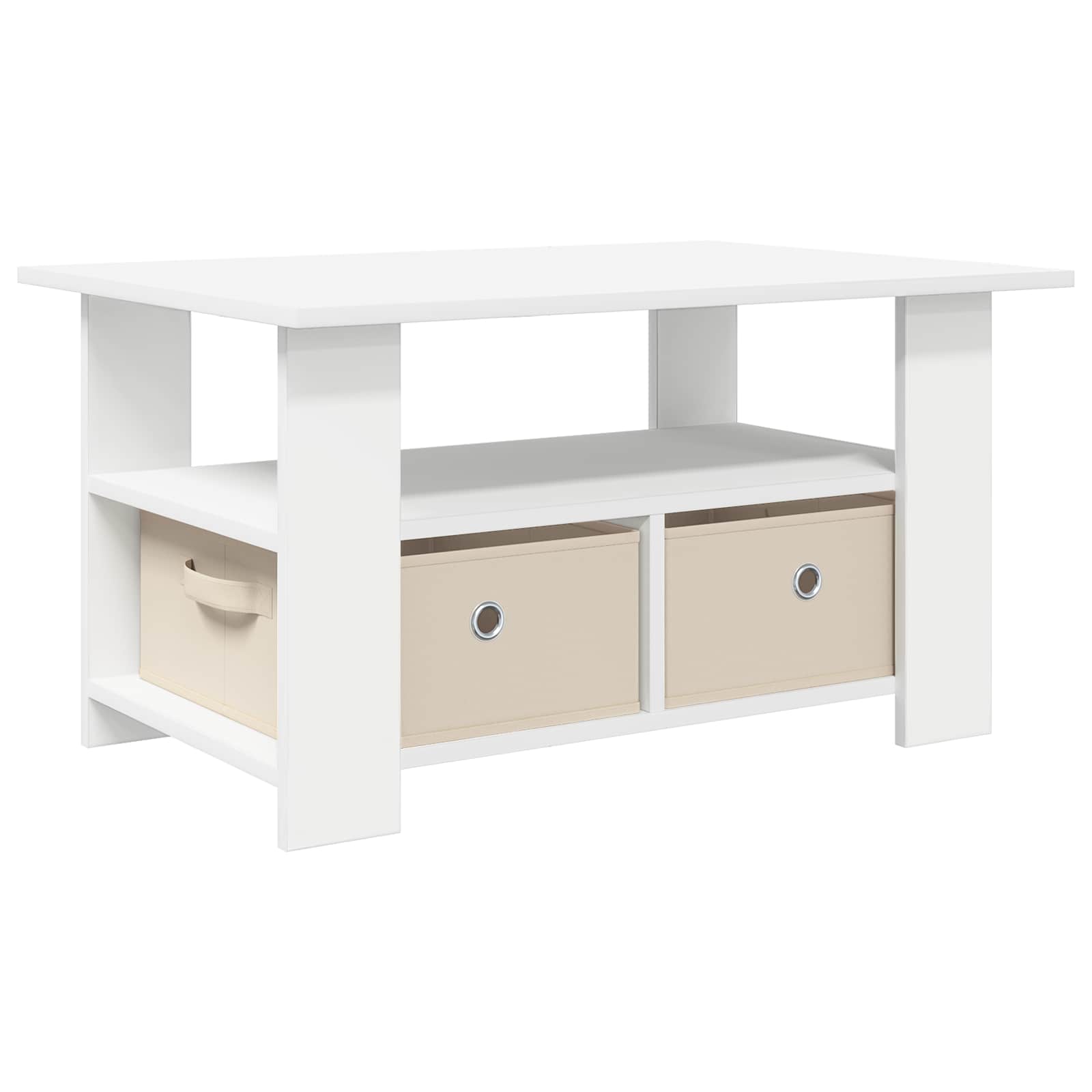Tavolino da salotto Bianco 77 x 55 x 42 cm Legno multistrato