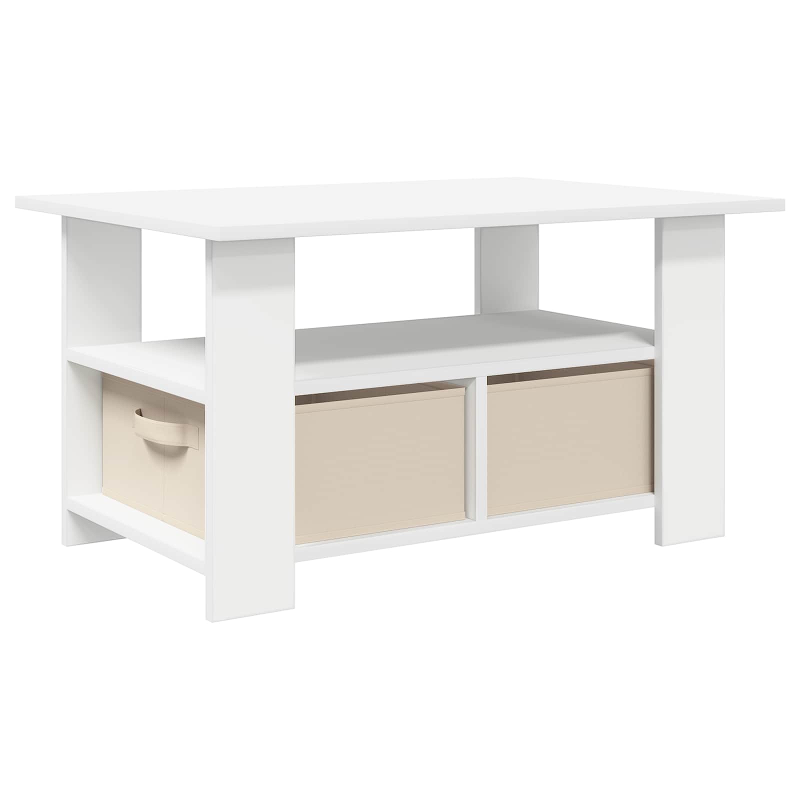 Tavolino da salotto Bianco 77 x 55 x 42 cm Legno multistrato