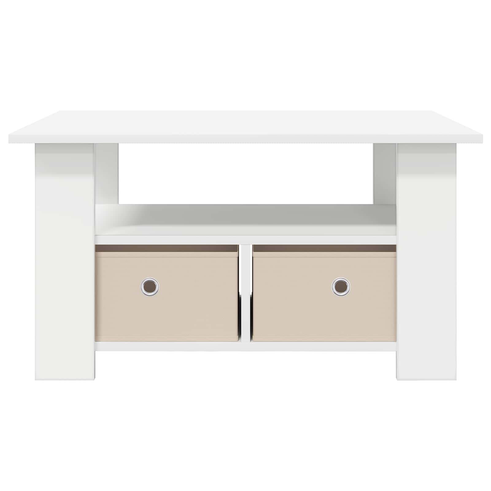 Tavolino da salotto Bianco 77 x 55 x 42 cm Legno multistrato
