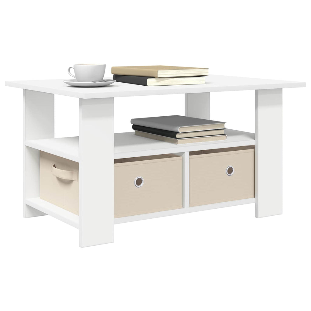 Tavolino da salotto Bianco 77 x 55 x 42 cm Legno multistrato