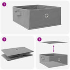 Tavolino da salotto con cassetto Rovere Nero 77 x 55 x 42 cm