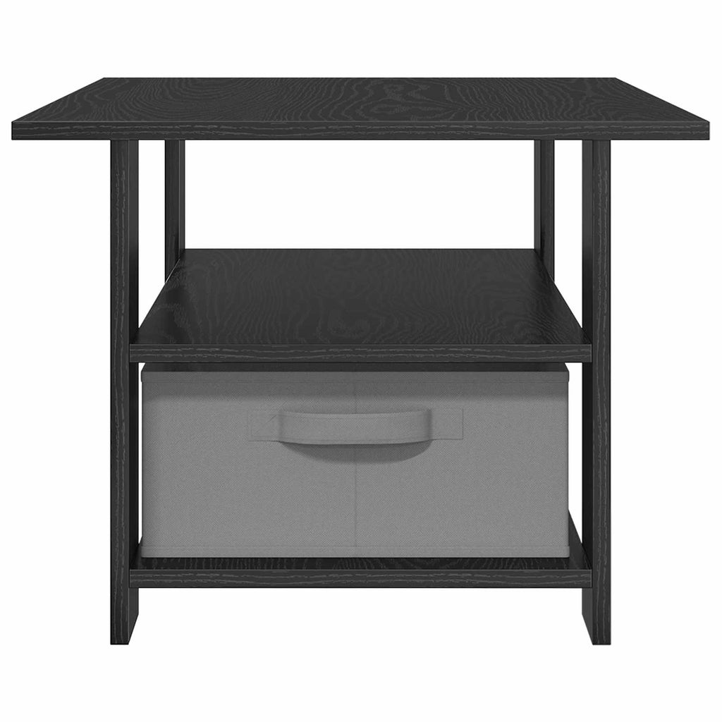 Tavolino da salotto con cassetto Rovere Nero 77 x 55 x 42 cm