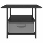 Tavolino da salotto con cassetto Rovere Nero 77 x 55 x 42 cm