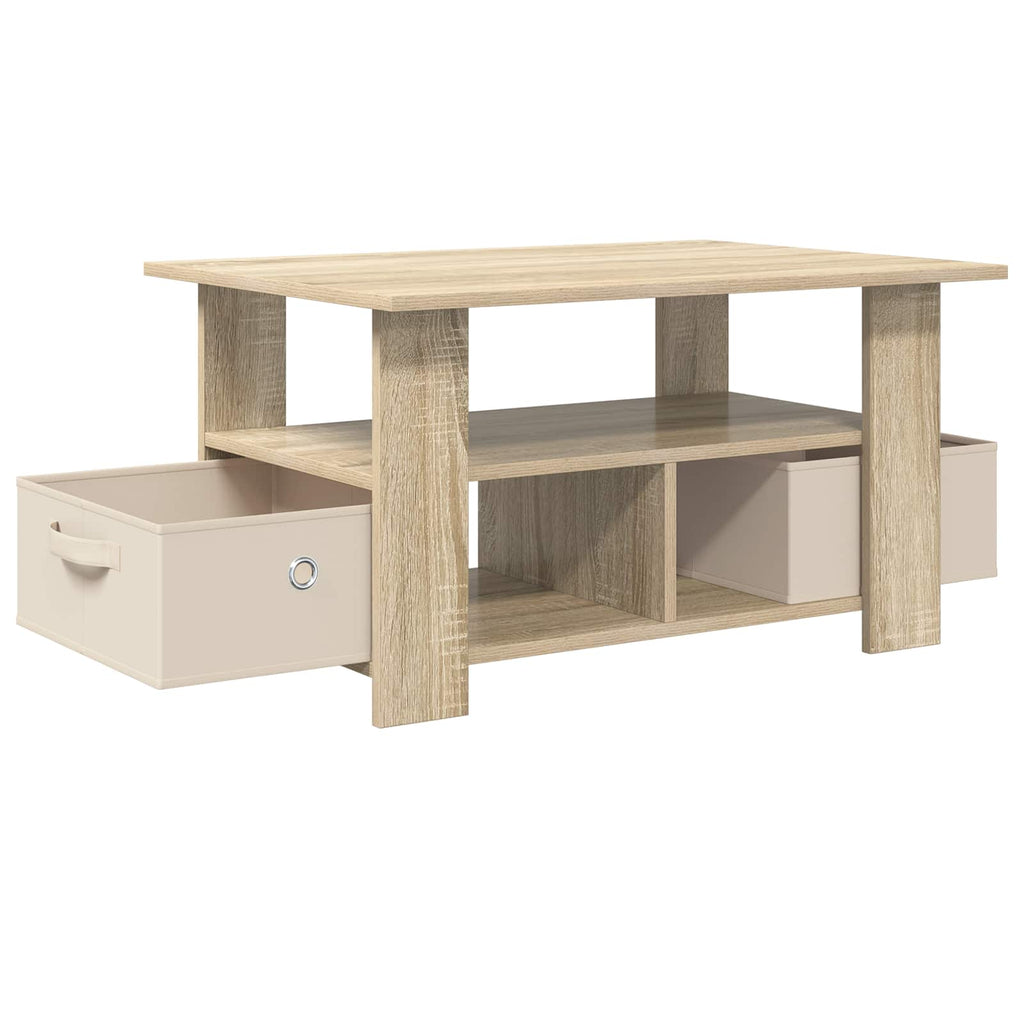 Tavolino da salotto con cassetto Rovere Sonoma 77 x 55 x 42 cm