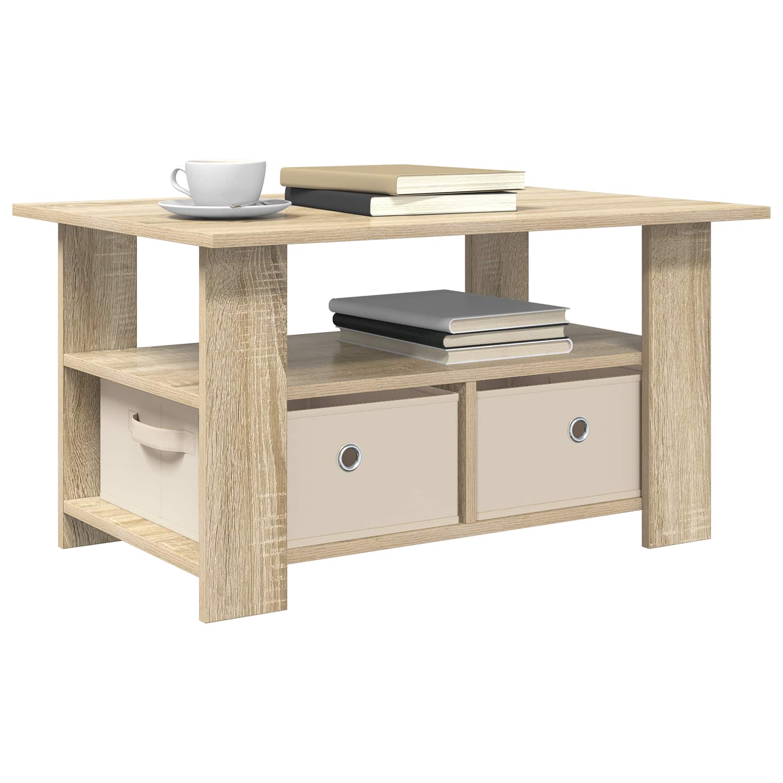 Tavolino da salotto con cassetto Rovere Sonoma 77 x 55 x 42 cm