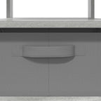 Tavolino da salotto con cassetto Grigio cemento 77 x 55 x 42 cm