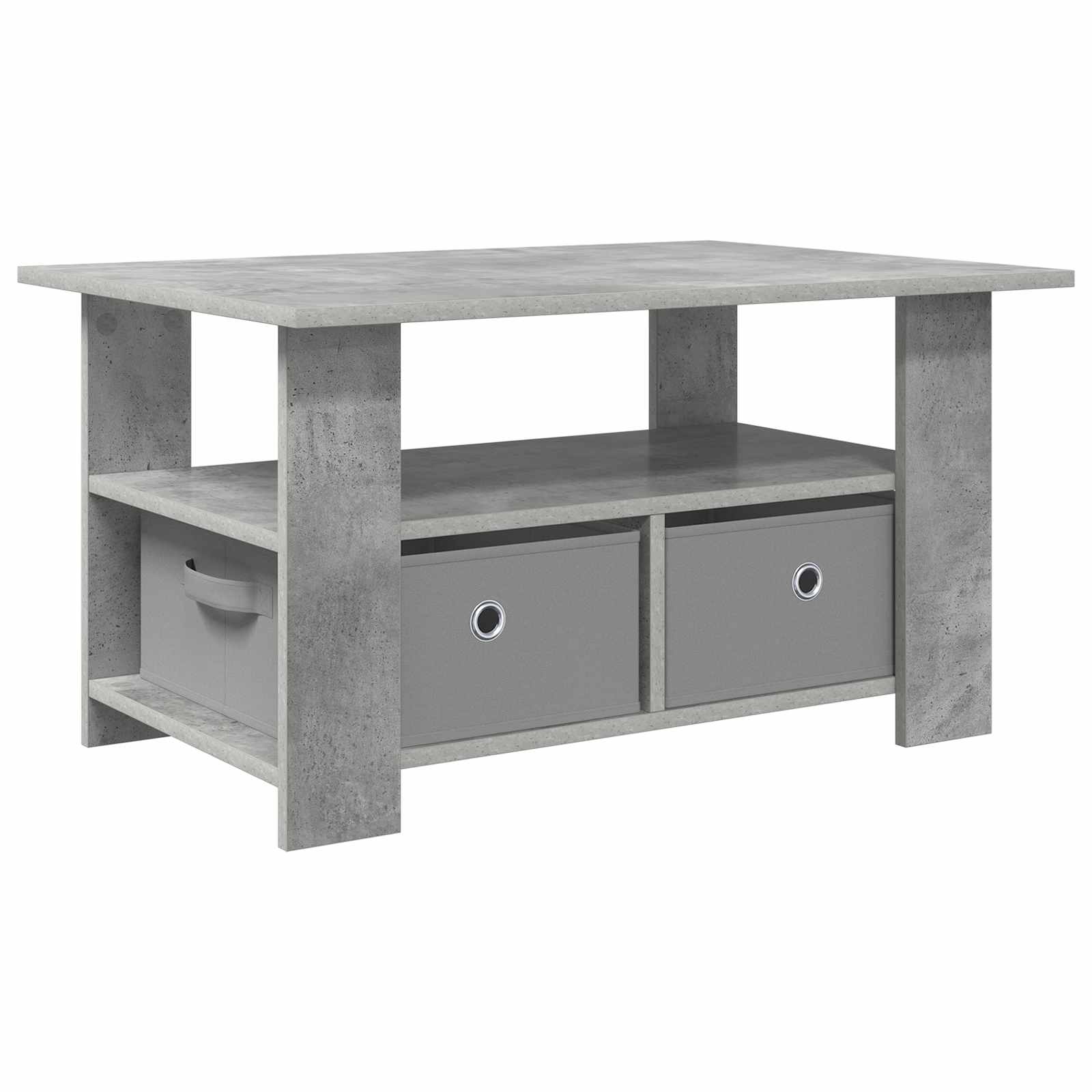 Tavolino da salotto con cassetto Grigio cemento 77 x 55 x 42 cm