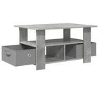 Tavolino da salotto con cassetto Grigio cemento 77 x 55 x 42 cm