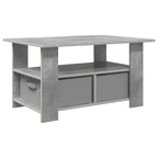 Tavolino da salotto con cassetto Grigio cemento 77 x 55 x 42 cm