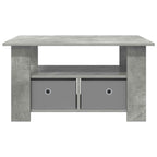 Tavolino da salotto con cassetto Grigio cemento 77 x 55 x 42 cm