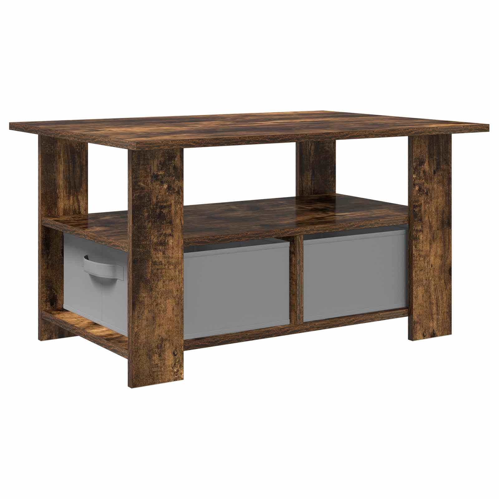 Tavolino da salotto con cassetto Rovere fumé 77 x 55 x 42 cm