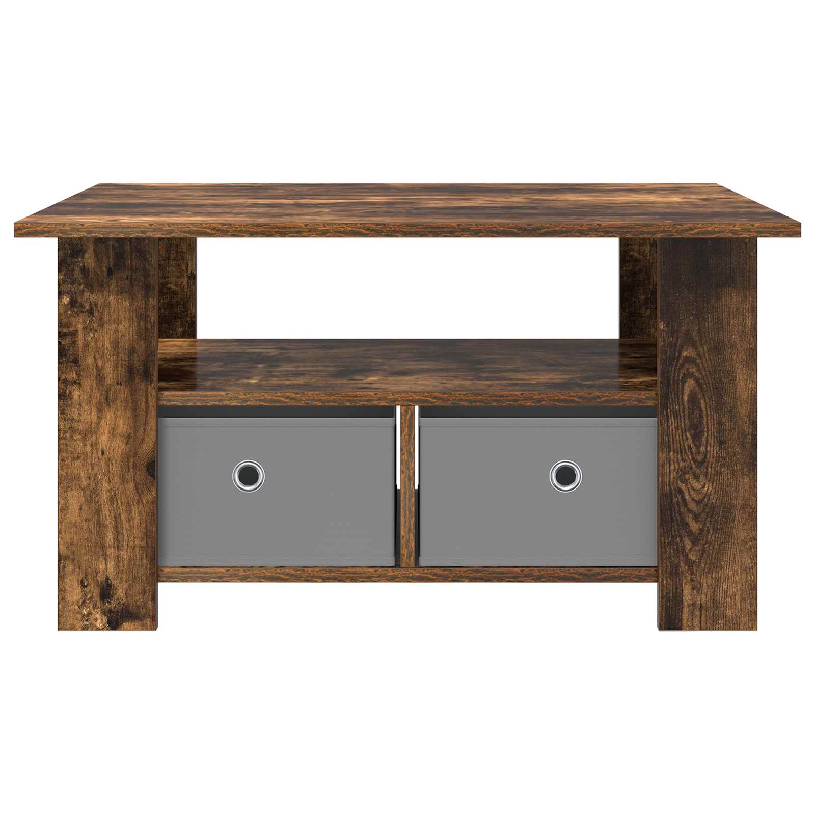 Tavolino da salotto con cassetto Rovere fumé 77 x 55 x 42 cm