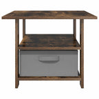 Tavolino da salotto con cassetto Rovere fumé 77 x 55 x 42 cm