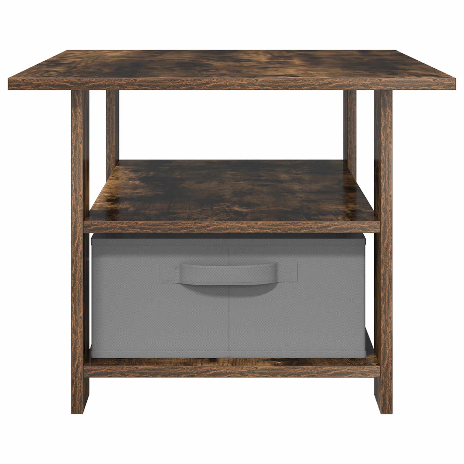 Tavolino da salotto con cassetto Rovere fumé 77 x 55 x 42 cm
