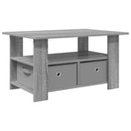 Tavolino da salotto con cassetto Grigio Sonoma 77 x 55 x 42 cm
