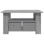 Tavolino da salotto con cassetto Grigio Sonoma 77 x 55 x 42 cm