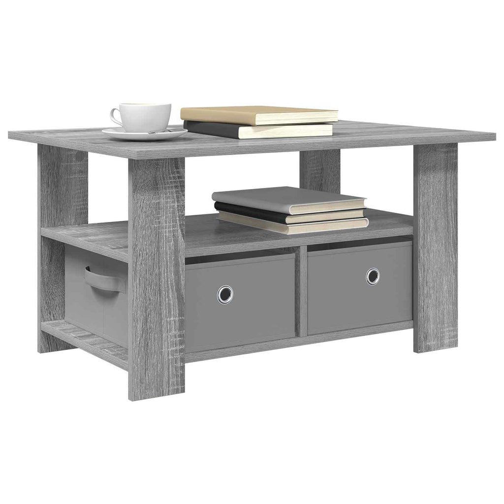 Tavolino da salotto con cassetto Grigio Sonoma 77 x 55 x 42 cm