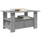 Tavolino da salotto con cassetto Grigio Sonoma 77 x 55 x 42 cm
