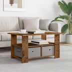 Tavolino da salotto con cassetto Legno vecchio 77 x 55 x 42 cm