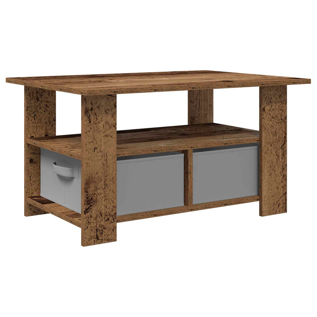 Tavolino da salotto con cassetto Legno vecchio 77 x 55 x 42 cm