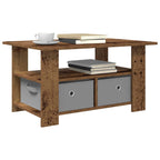 Tavolino da salotto con cassetto Legno vecchio 77 x 55 x 42 cm