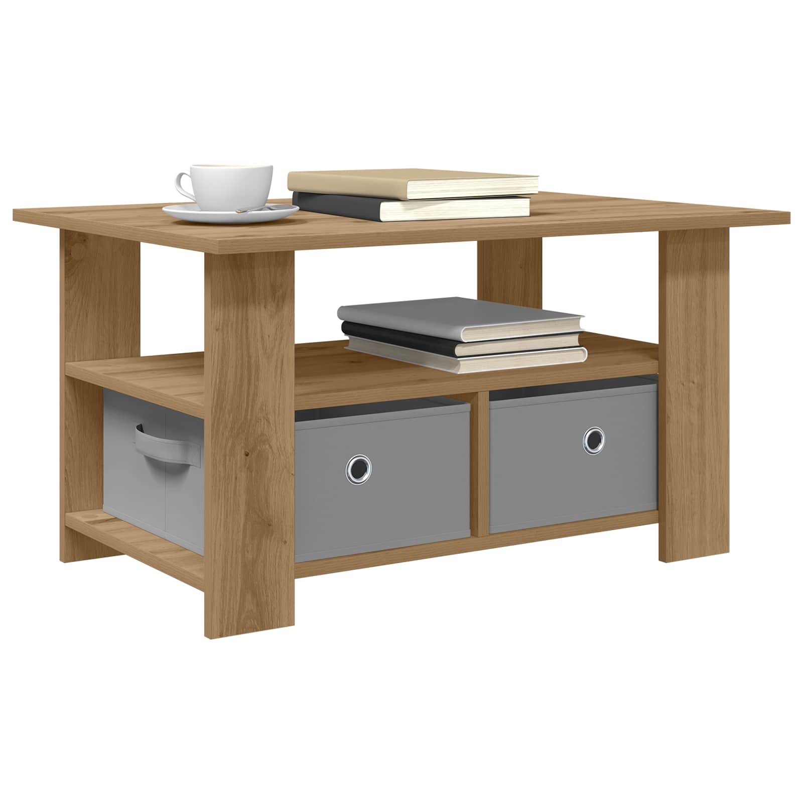 Tavolino da salotto Rovere artigianale 77 x 55 x 42 cm