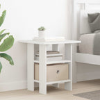 Comodino con cassetto Bianco 41 x 40 x 45 cm Legno multistrato