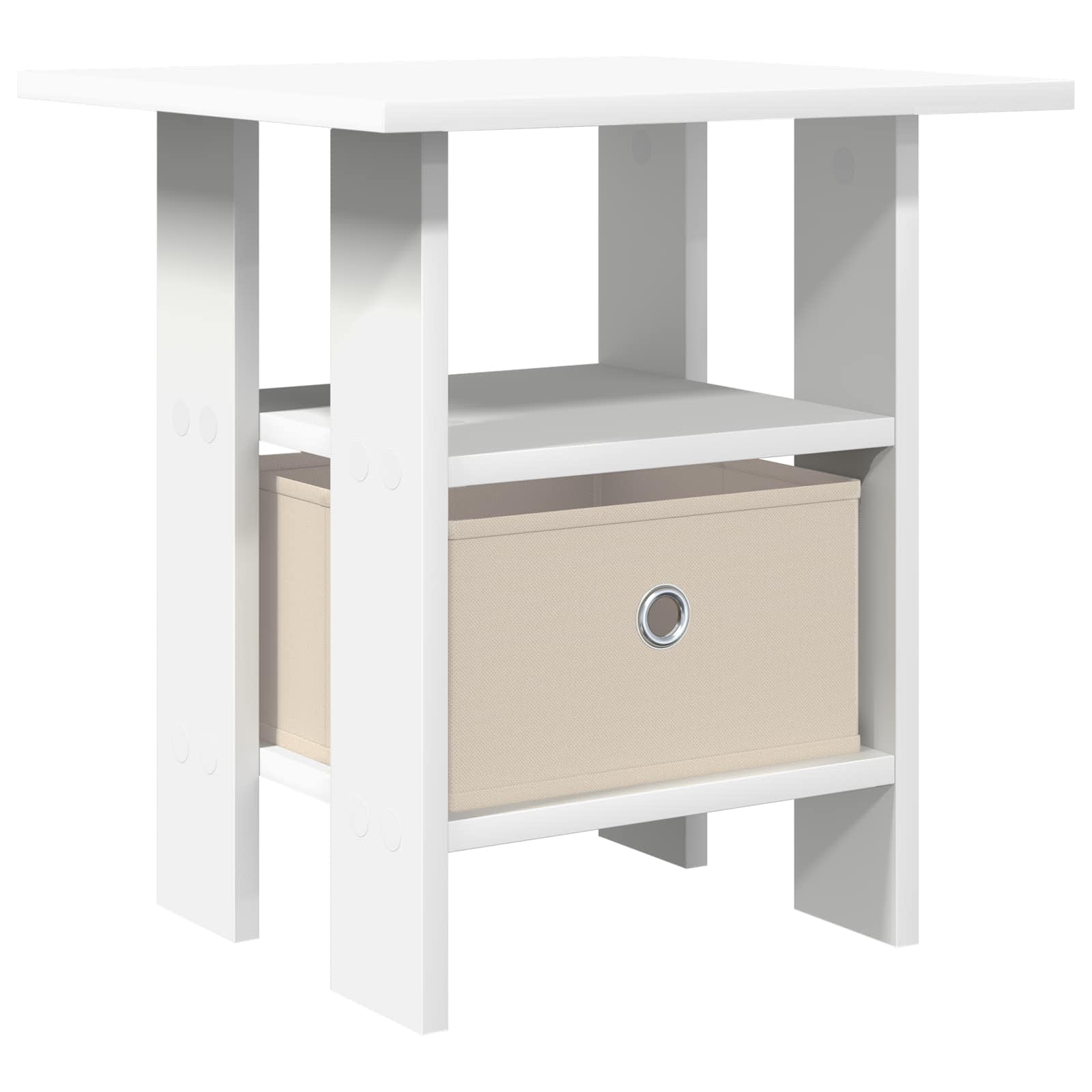 Comodino con cassetto Bianco 41 x 40 x 45 cm Legno multistrato