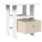 Comodino con cassetto Bianco 41 x 40 x 45 cm Legno multistrato
