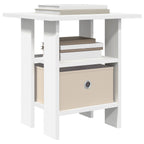 Comodino 2 pcs Bianco 41 x 40 x 45 cm Legno multistrato